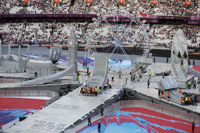 Toàn cảnh sân Olympic trước khi diễn ra Lễ bế mạc...